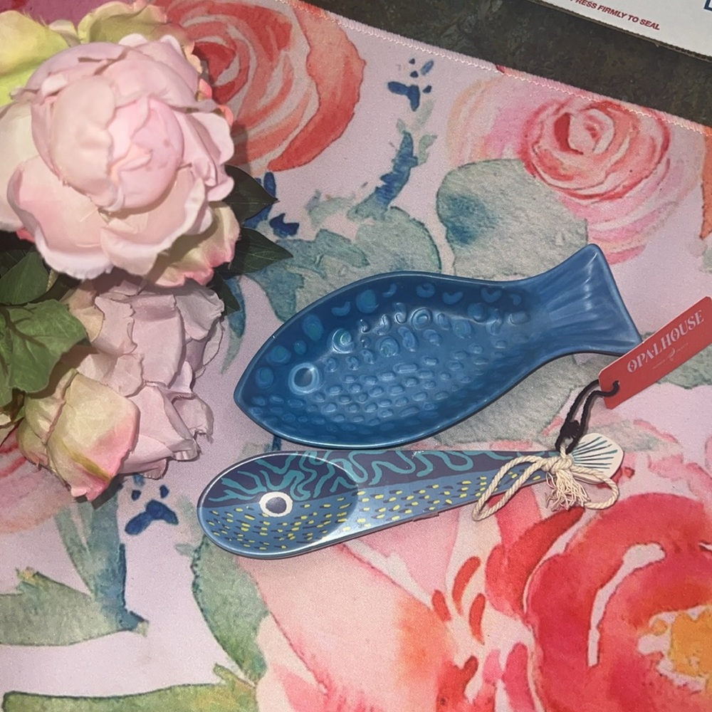 Opalhouse Snack plate & Spoon set 🐠